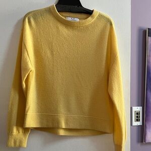Magaschoni Sunny Yellow Cashmere  Crew Neck Sweater